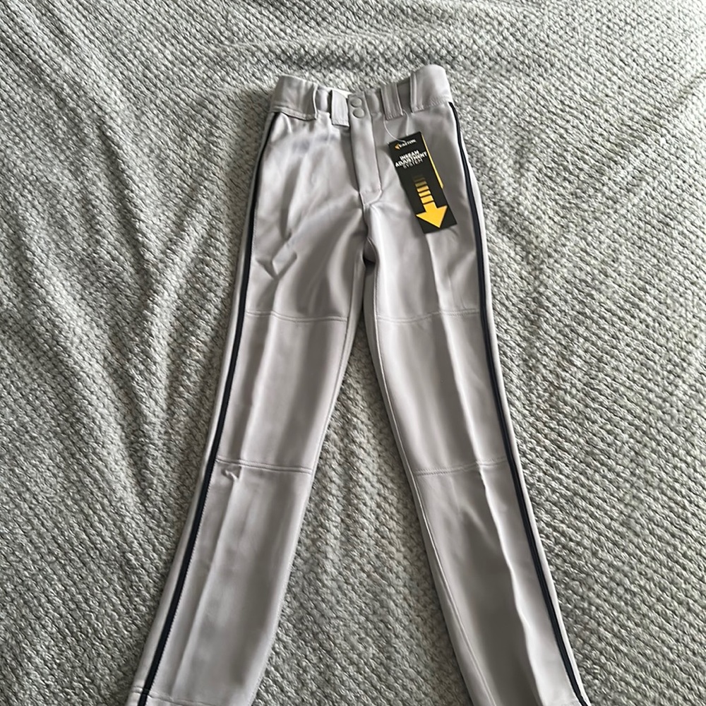 Youth Small Grey Easton Baseball Pants